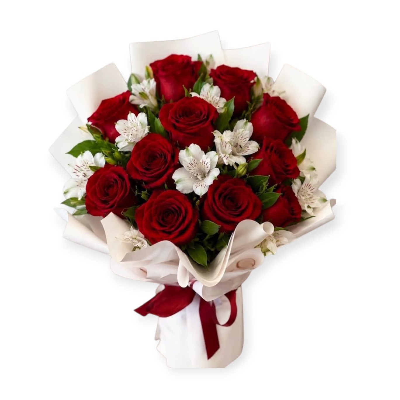 Buqu� Rosas e Astrom�lias